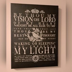 Wall hanging with saying